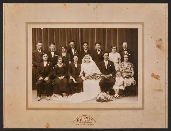 Photographie du mariage civil de Wladimir et Anna Cham du 21 juillet 1934 à Houilles (Yvelines)